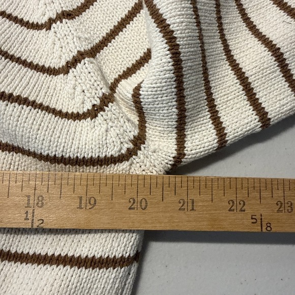 Sezane Womens Brown Ecru Leontine Knit Sweater Size XS 100% Cotton French Style - Picture 8 of 10